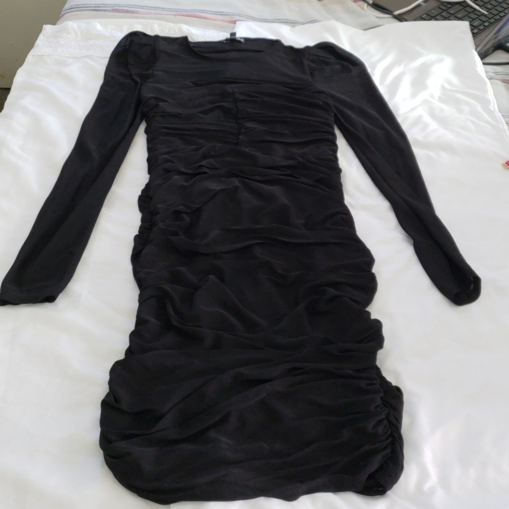 Express long sleeve  dress/ bodycon/fringe/